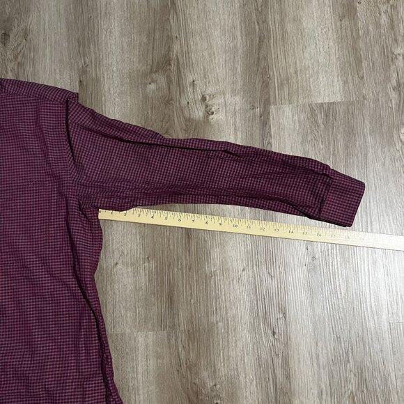 Peter England Nuvo Fit Red & Black Checked Cotton-Blend Mens Long Sleeve Shirt E - Picture 8 of 10